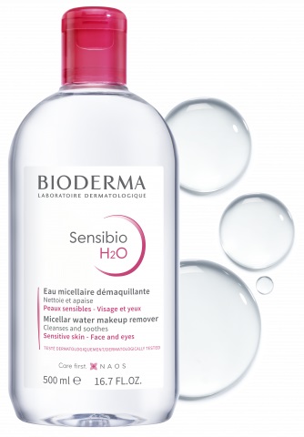 Bioderma Sensibio H2O - Soluzione Micellare 500 ml per Pelli Sensibili e Intolleranti, Deterge e Strucca anche il Trucco Waterproof