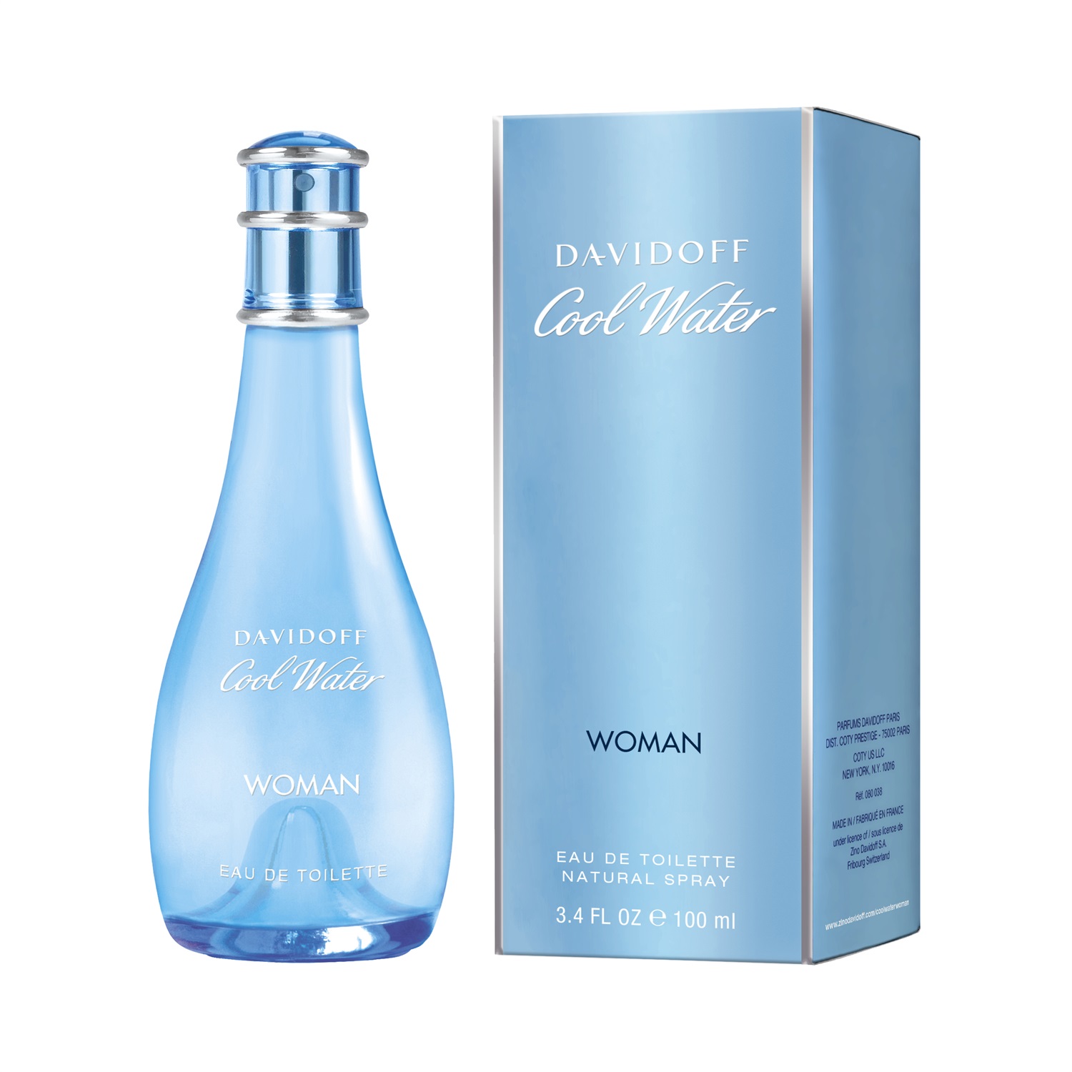 Davidoff Cool Water Woman Eau de Toilette 100ml - Fragranza Floreale e Fruttata con Note Acquatiche