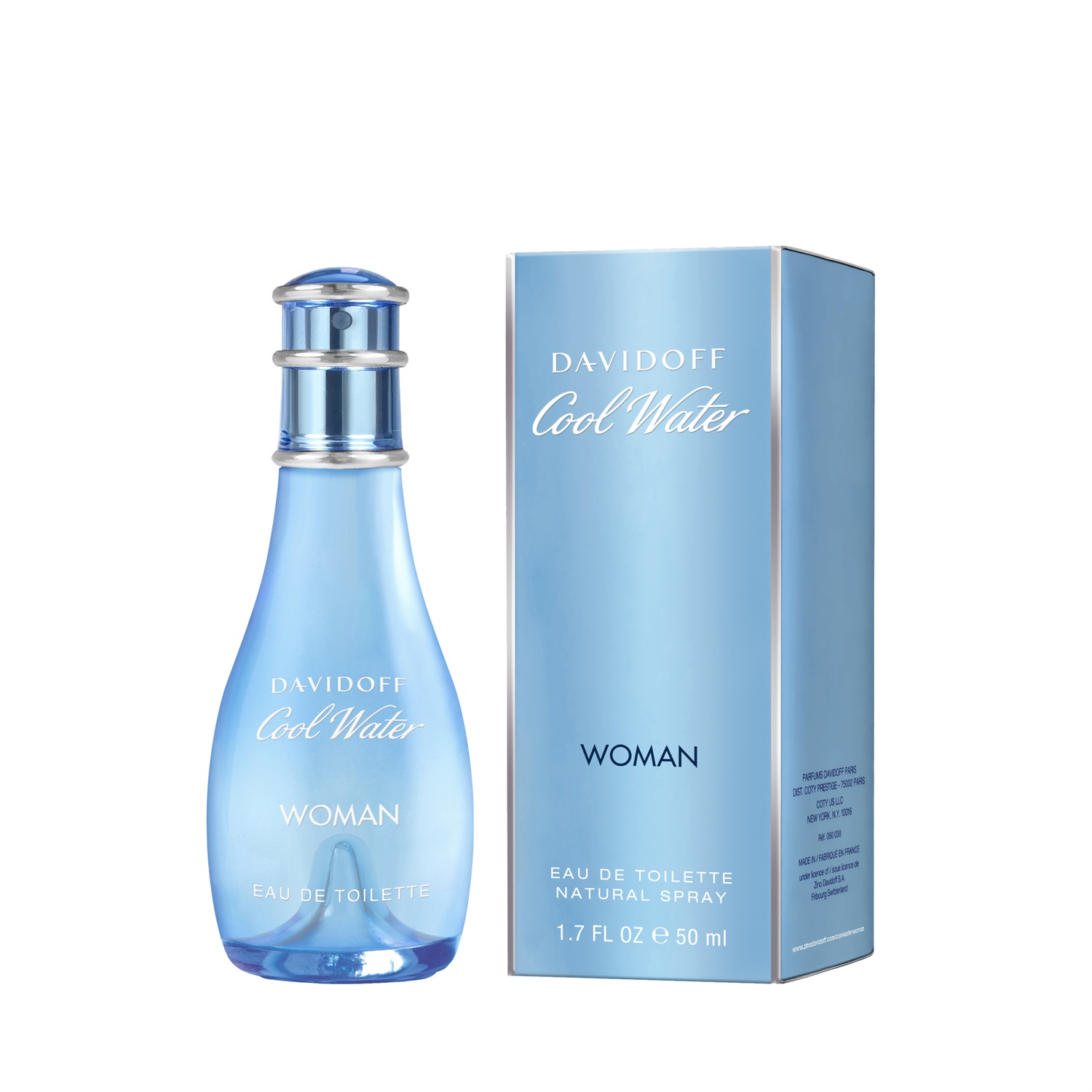 Davidoff Cool Water Woman Eau de Toilette 50ml - Fragranza Floreale e Fruttata con Note di Melone e Mandarino