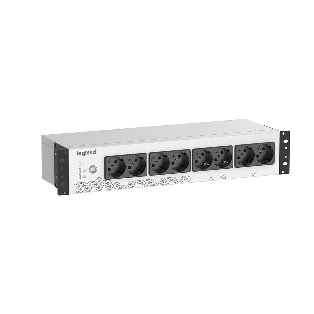 Legrand Keor PDU UPS 800VA 480W con 8 Prese Schuko/IT - Gruppo di Continuità Standby per Installazione Rack