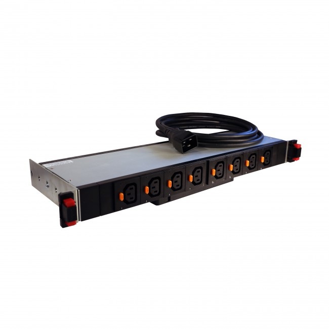 Legrand 646020 Unità di Distribuzione dell'Energia (PDU) 8 Prese AC Monitorata Commutata 1U Alluminio Nero