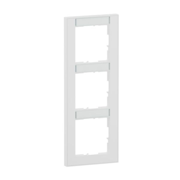 LEGRAND SEANO Cornice Verticale a 3 Scomparti in Termoplastica Senza Alogeni, Colore Bianco Ultra con Spazio per Scrivere