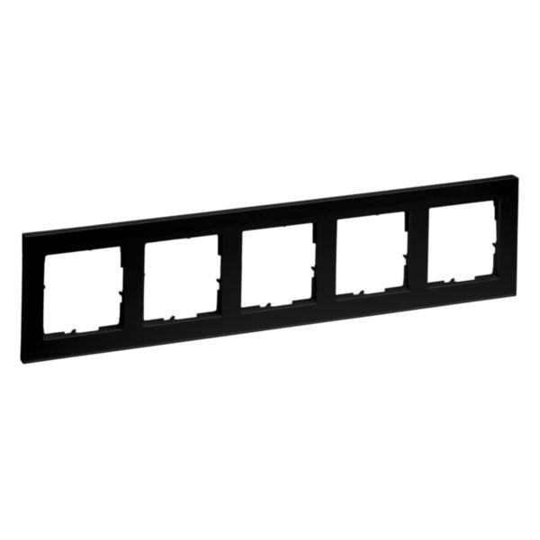 LEGRAND SEANO Telaio Multiplo a 5 Moduli in Termoplastica Senza Alogeni, Colore Nero Laccato