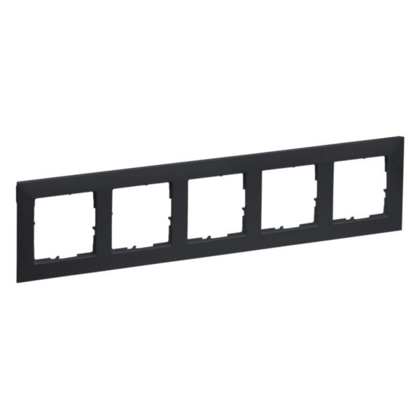 LEGRAND SEANO 765475 - Telaio 5-fach in termoplastica antracite laccato, dimensioni 87 x 372 mm, senza alogeni