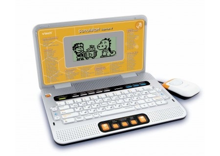 VTech Computer di Apprendimento Scolastico Arancione - Laptop per Bambini con Giochi Educativi in Tedesco e Inglese