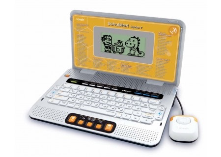 VTech Computer di Apprendimento Scolastico Arancione - Laptop per Bambini con Giochi Educativi in Tedesco e Inglese