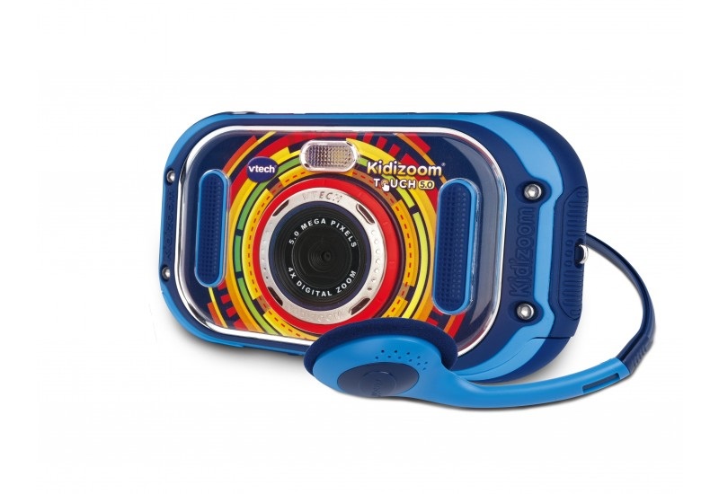 VTech KidiZoom Touch 5.0 - Macchina fotografica digitale per bambini Blu, età consigliata 5