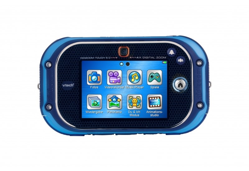 VTech KidiZoom Touch 5.0 - Macchina fotografica digitale per bambini Blu, età consigliata 5
