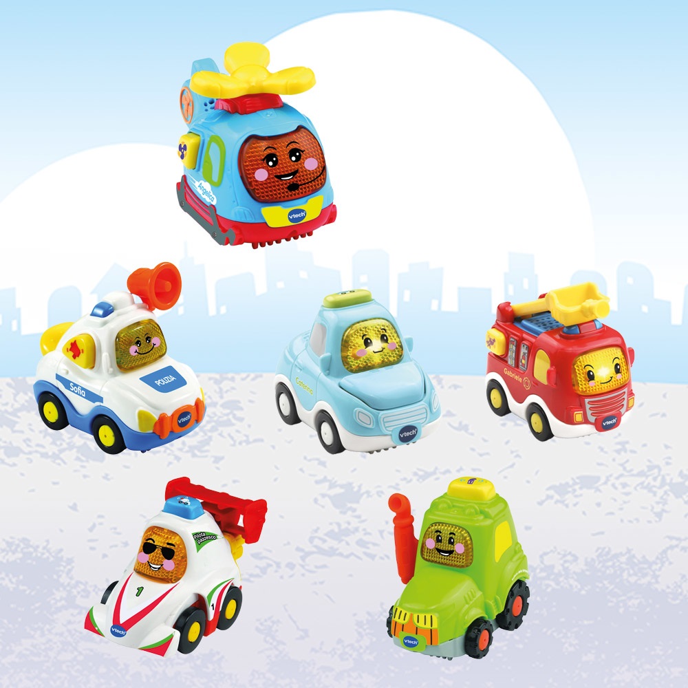 VTech Vroom Vroom Go - Veicoli Parlanti Assortiti con Luci e Musica