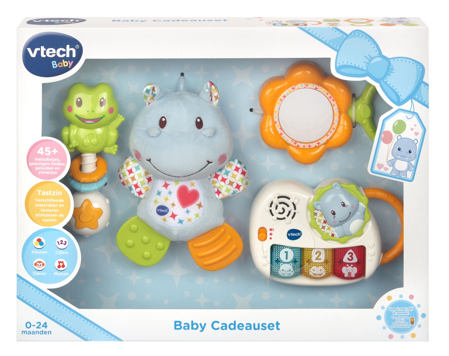 VTech Il Mio Primo Magico Cofanetto - Set Completo Neonato con Peluche, Pianoforte, Specchio e Sonaglino, Oltre 45 Melodie, Lingua Italiana, Batterie Incluse, Adatto da 0 Mesi