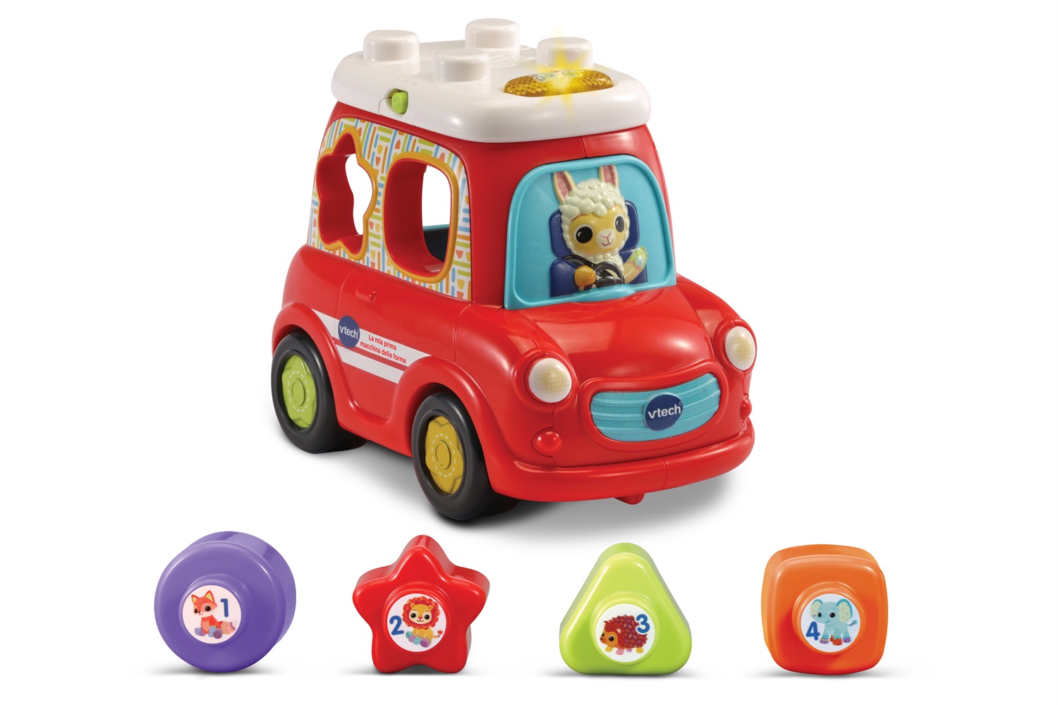 VTech La Mia Prima Macchina delle Forme - Giocattolo Interattivo con Tamburo Musicale, 5 Forme, 3 Canzoni e 20 Melodie per Bambini 12-36 Mesi