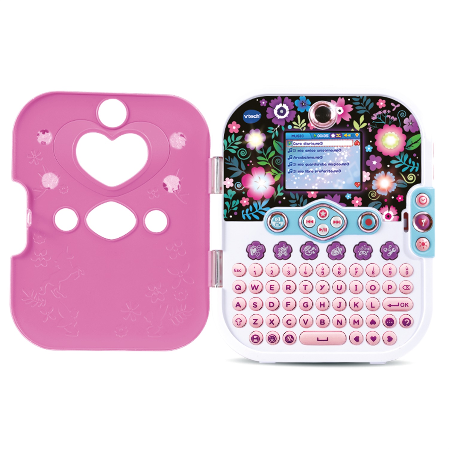 VTech KidiSecrets Selfie Music 2.0 - Diario Segreto Interattivo con Doppia Fotocamera, Lettore MP3, Schermo a Colori e Riconoscimento Facciale per Bambini 6-12 Anni
