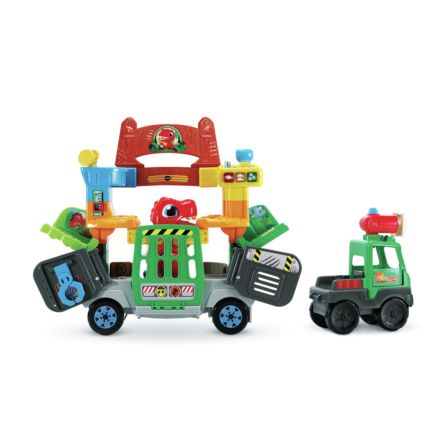 VTech Camion Interrabile 2 in 1 - Parco Dinosauri per Bambini 1-5 Anni
