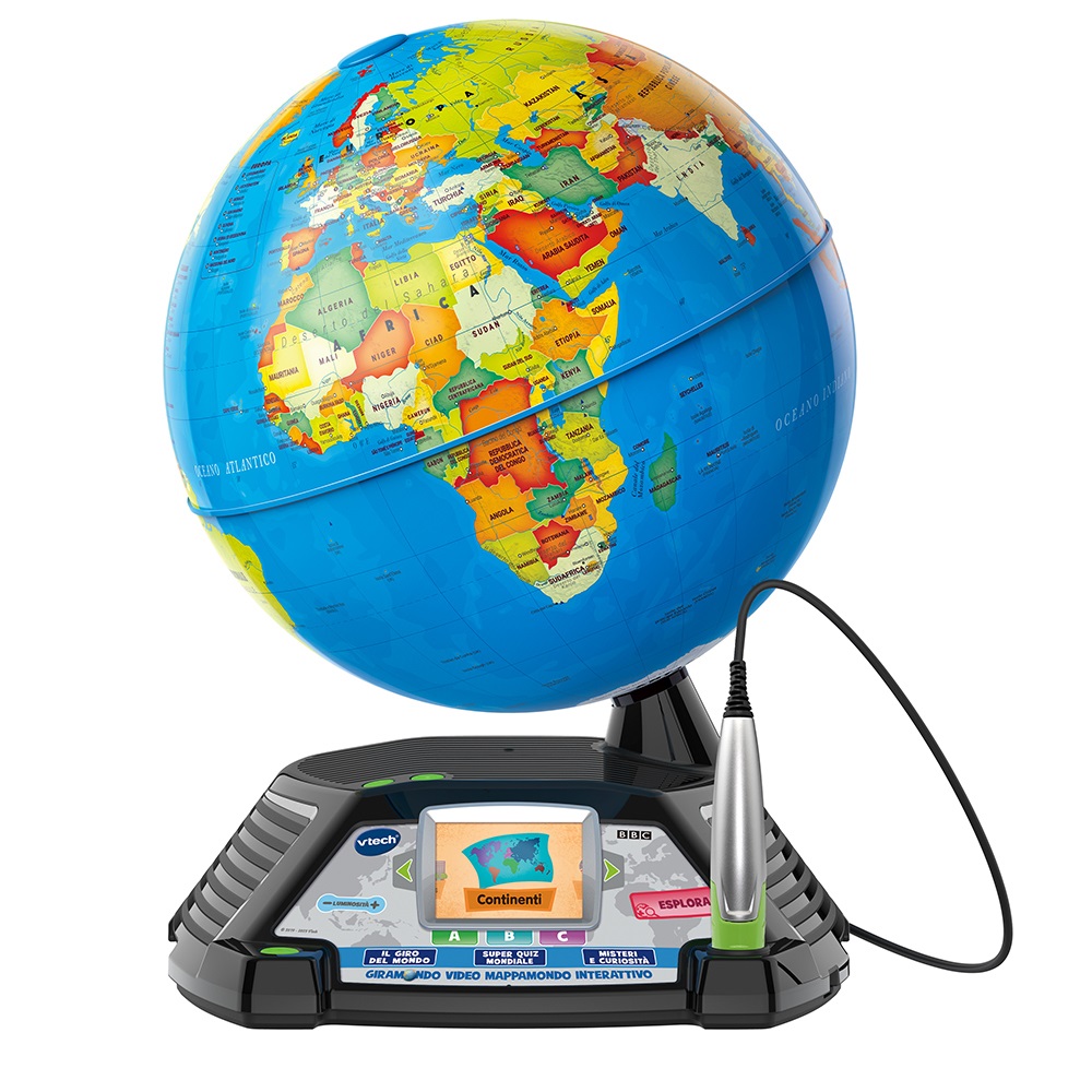 VTech Giramondo - Video Mappamondo Interattivo con Schermo a Colori 2,7