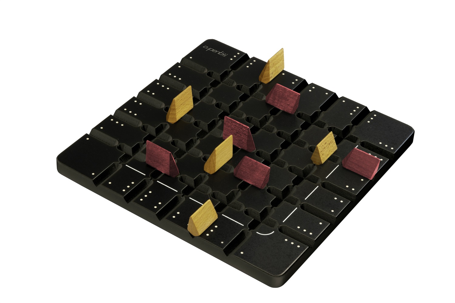 GIGAMIC Oliphante - Squadro Gioco da Tavolo in Legno per 2 Giocatori - Gioco Astratto con Regole Semplici