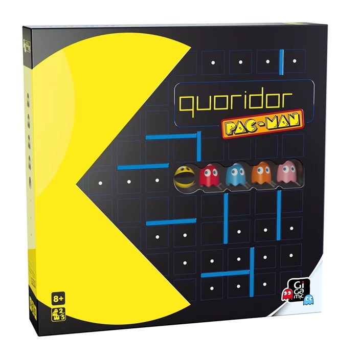 Gigamic Quoridor - Pac-Man, Gioco da Tavolo Astratto per 2-5 Giocatori, Durata 15 Minuti, Età 8 , Due Modalità di Gioco