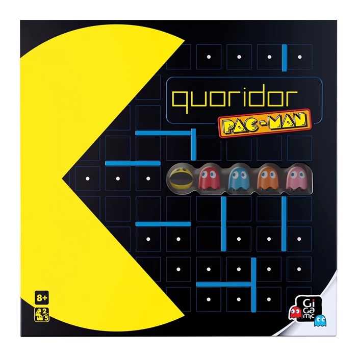 Gigamic Quoridor - Pac-Man, Gioco da Tavolo Astratto per 2-5 Giocatori, Durata 15 Minuti, Età 8 , Due Modalità di Gioco