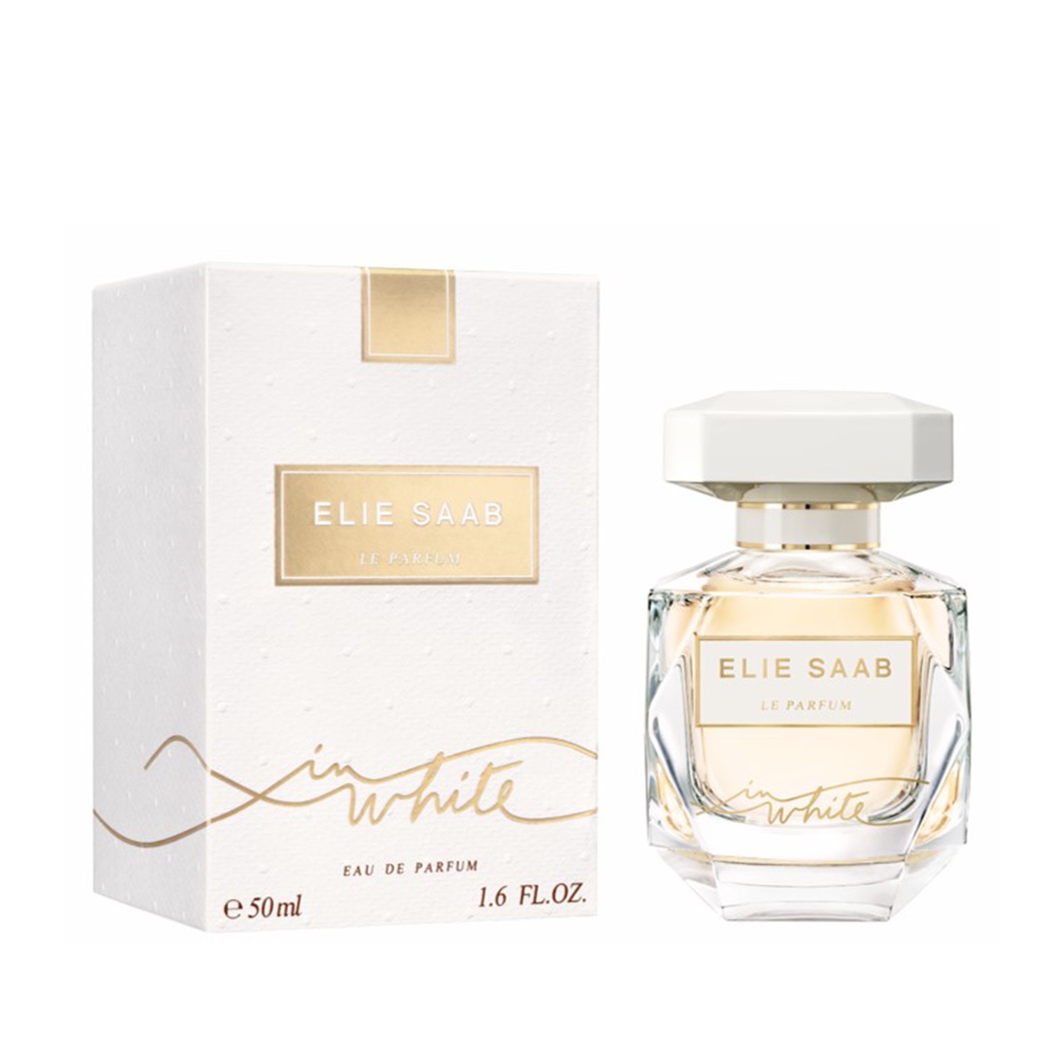 Elie Saab Le Parfum in White Eau de Parfum 50 ml - Fragranza Floreale Chypre con Note di Fiore d'Arancio e Gelsomino