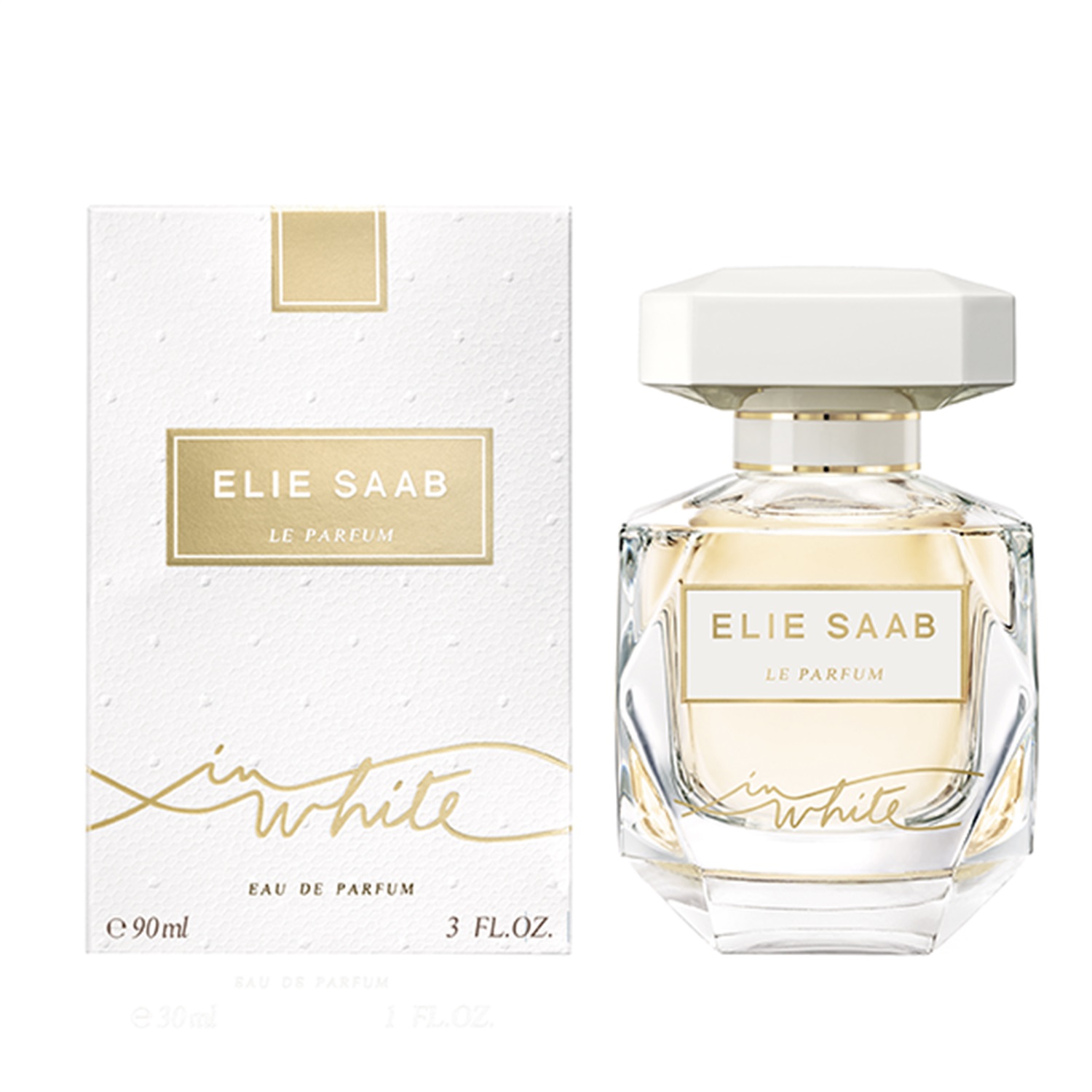 Elie Saab Le Parfum in White Eau de Parfum 90 ml - Fragranza Chypre Floreale con Note di Mandarino, Gelsomino e Patchouli