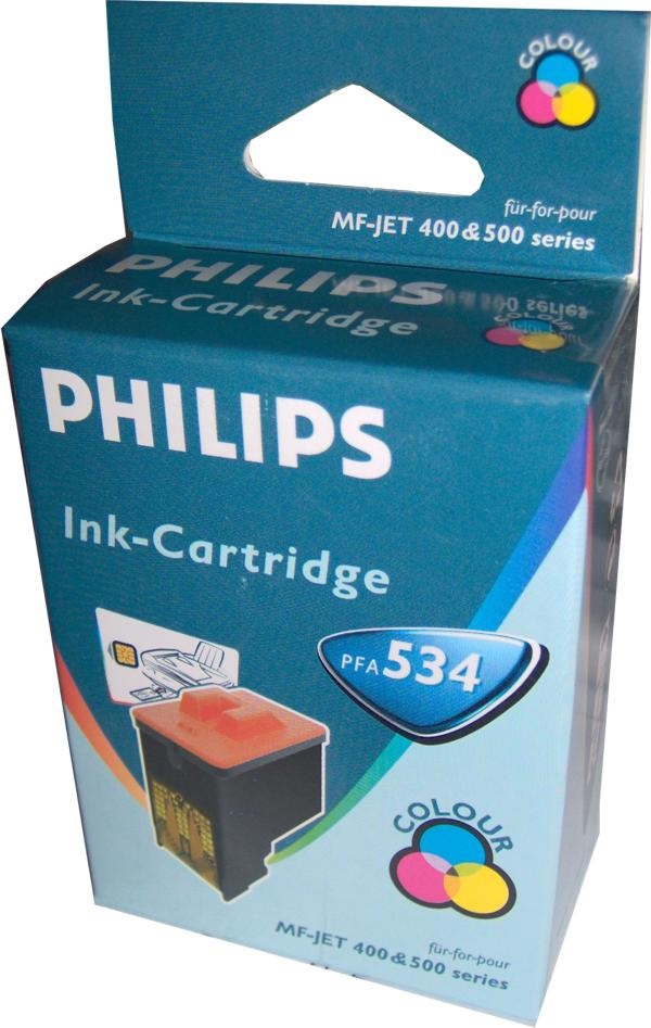 Philips PFA-534 Cartuccia d'Inchiostro Originale Ciano, Magenta, Giallo - 500 Pagine per MF-JET 440/450/460/485/495/500