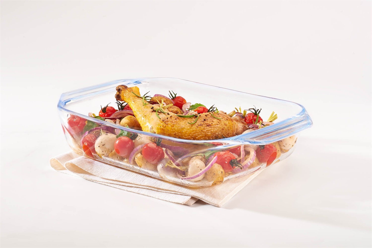 Pyrex Pirofila Rettangolare 31x20 cm in Vetro Borosilicato 2,1 L - Resistente a Temperature Estreme e Adatta per Microonde