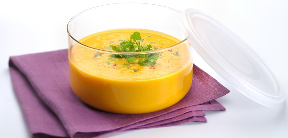 Pyrex Cook&Freeze Contenitore Rotondo con Coperchio Ø 12 cm - 0,6 l in Vetro Borosilicato Termoresistente, Adatto al Forno e Microonde