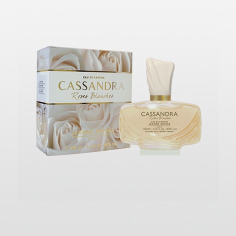 Jeanne Arthes Cassandra Roses Blanches Eau de Parfum 100 ml per Donna - Profumo Floreale Made in France