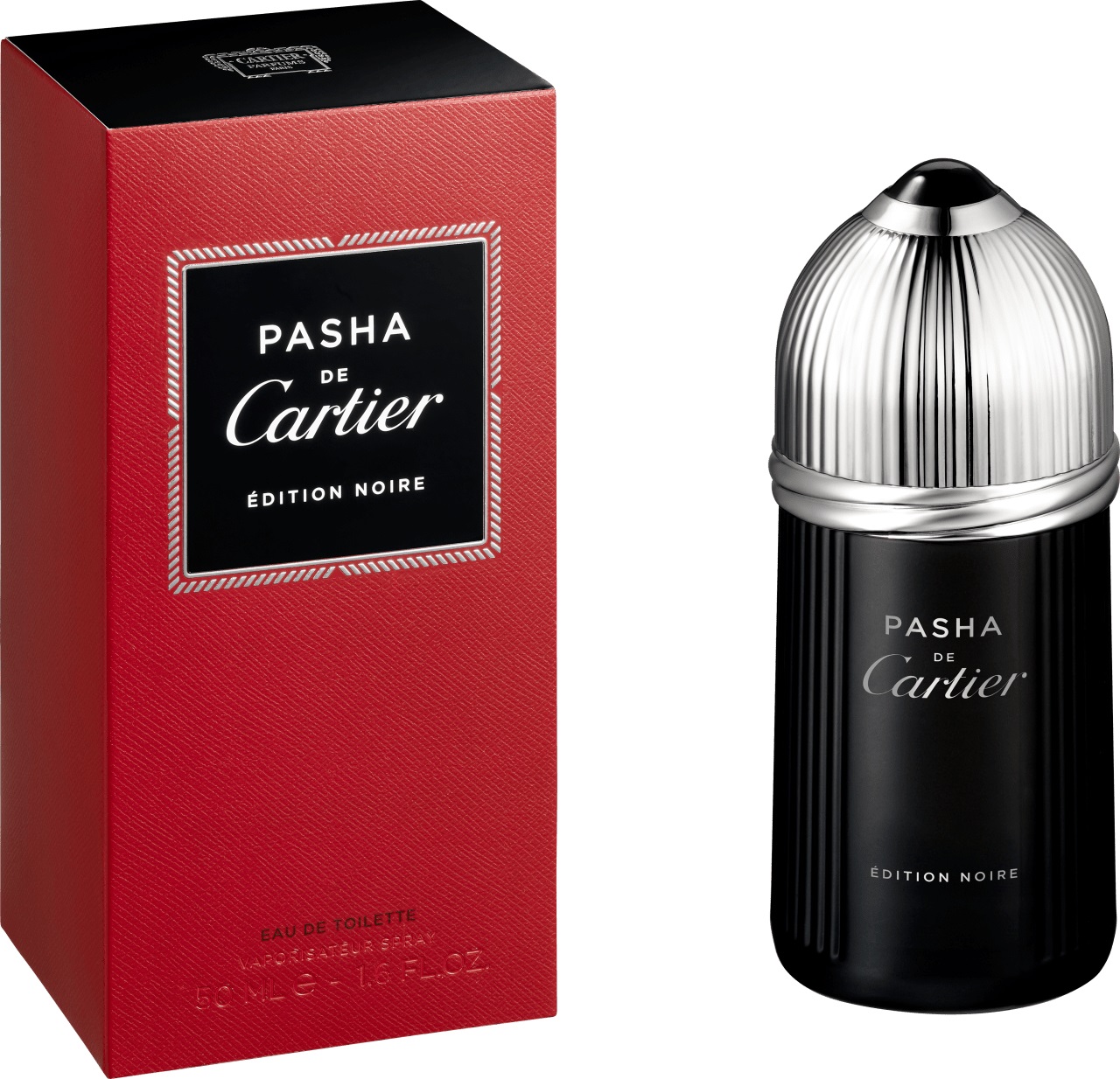 Cartier Pasha Edition Noire Eau de Toilette 50 ml - Fragranza con Note Verdi Agrumate, Ambra e Legno di Cedro