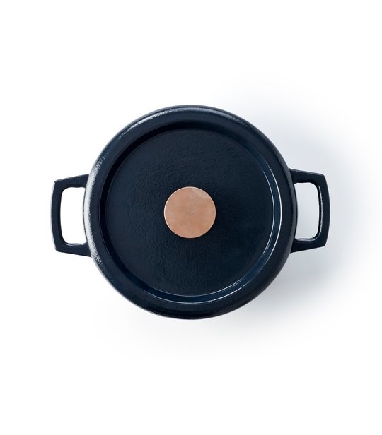 BEKA Casseruola Rotonda Nori in Ghisa Smaltata 26 cm - Capacità 500 cl, Colore Nero