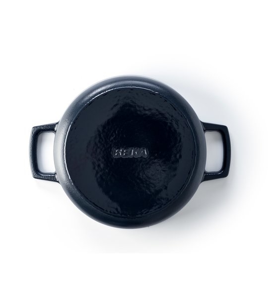 BEKA Casseruola Rotonda Nori in Ghisa Smaltata 26 cm - Capacità 500 cl, Colore Nero