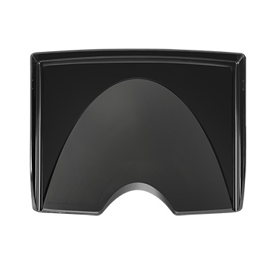 CEP Vaschetta Portacorrispondenza Orizzontale Impilabile in Polistirene Nero Crystal - 35,1 x 26 x 6,9 cm