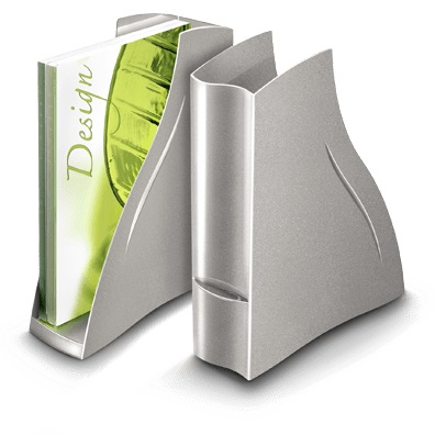 CEP Portariviste Ellypse Extra Strong - Grigio Talpa - 27,8 x 8,3 x 32,5 cm - Design Elegante e Pratico