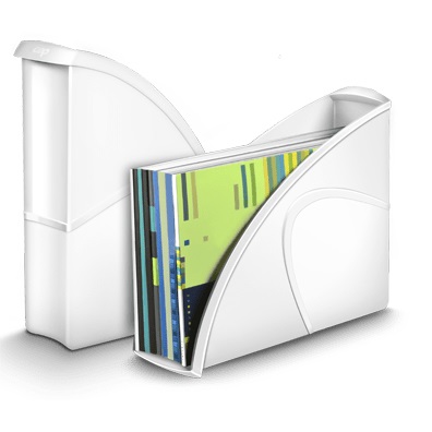 CEP Portariviste CepPro Gloss - Polistirene Antiurto - 26,5 x 31 cm - Dorso 8 cm - Bianco Artico