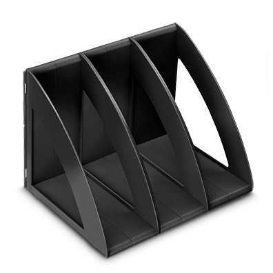 CEP Portariviste CepPro Happy - 6 Divisori Regolabili in Polistirene Nero - 30x22x22 cm