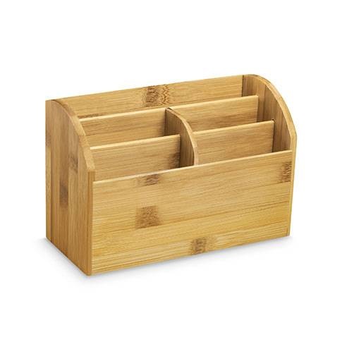 CEP Desk Organizer Silva - 100% Bambù Naturale, Elegante, Certificato FSC, 5 Scomparti, Impermeabile