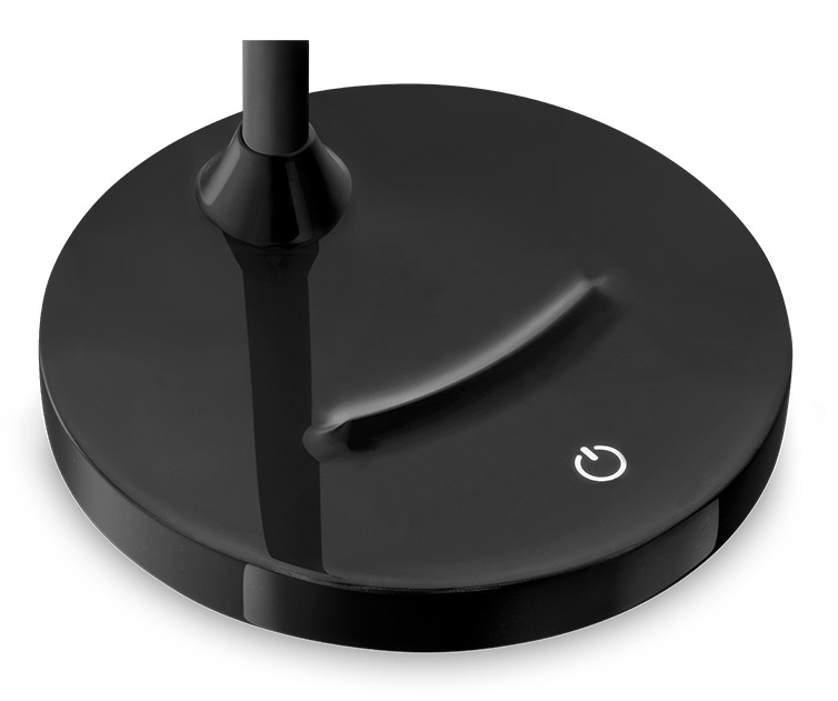 CEP Lampada da tavolo Flex LED 7W Nero con Interruttore Soft Touch e Dimmer