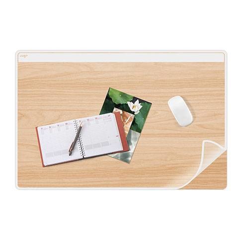 CEP Sottomano Silva in PVC con Stampa Legno - 58,5 x 38,5 cm - Copertura Trasparente Antiriflesso