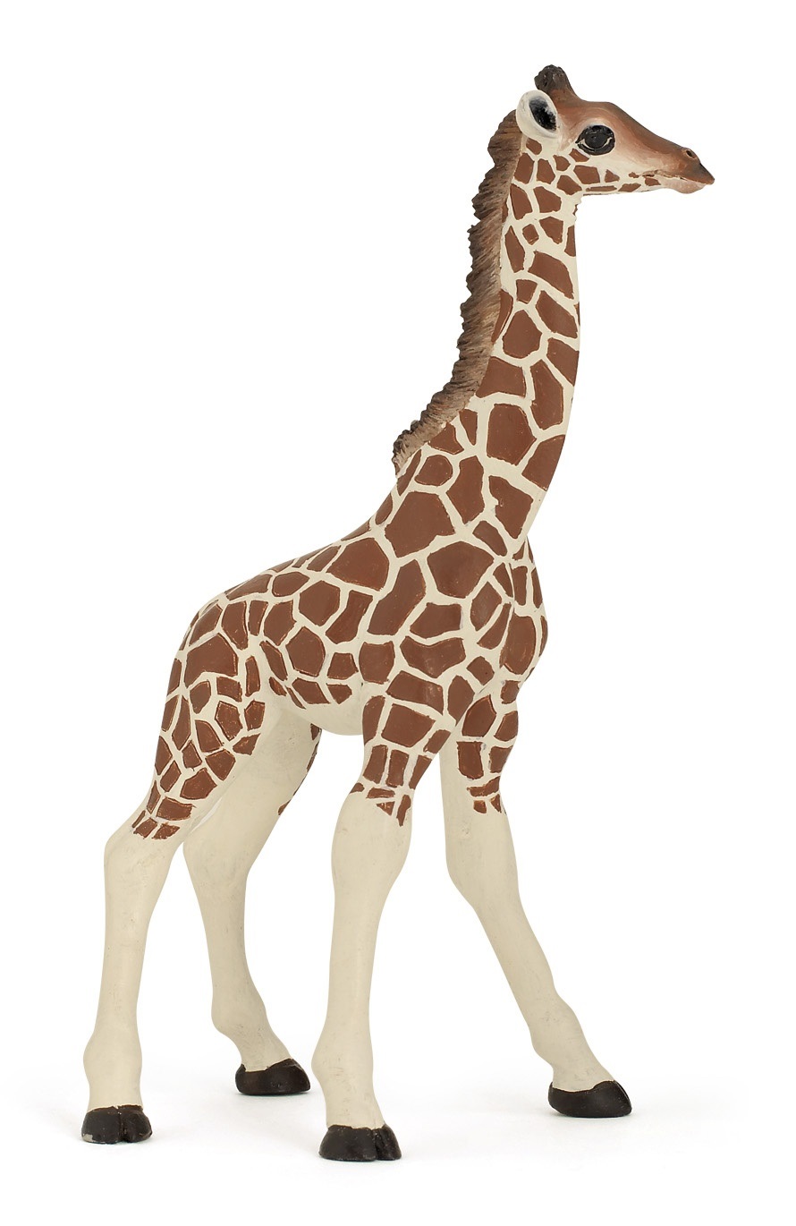 PAPO Bebè Giraffa - Figurina Dipinta a Mano - Fauna Selvatica - Collezione 50100 - Adatta a Bambini dai 3 Anni
