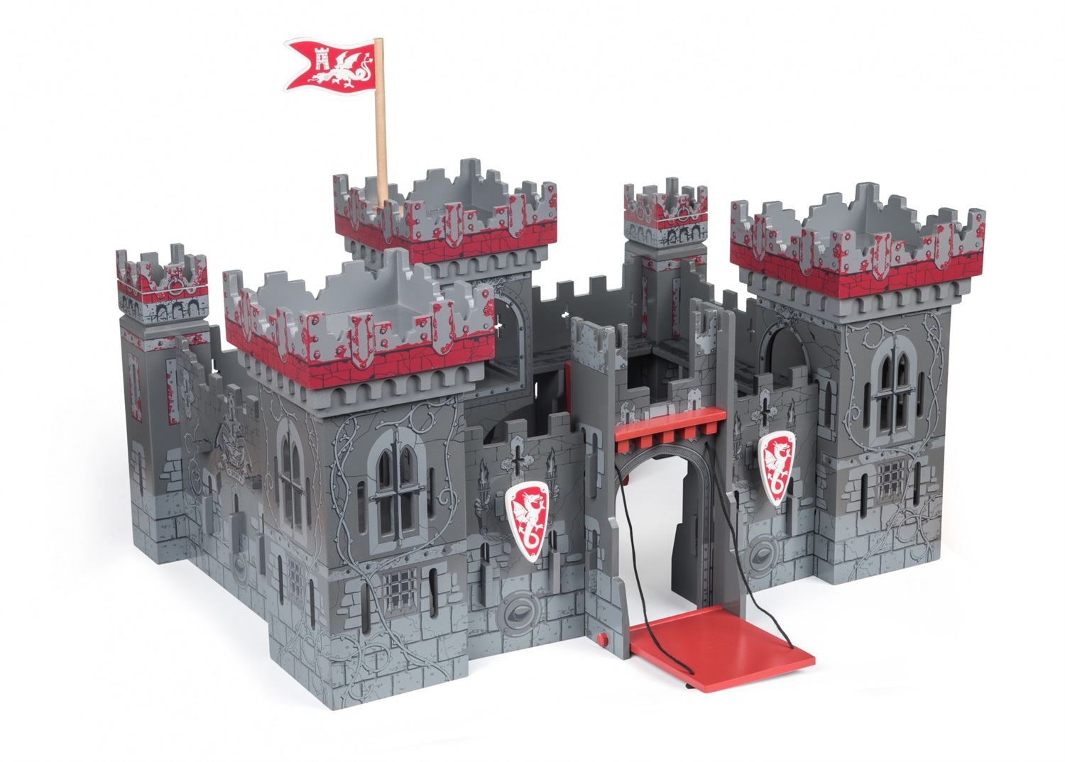 Papo 60052 - Castello dei Mutanti in Legno per Bambini da 3 Anni - Ambiente di Gioco per Personaggi (Non Inclusi) - Collezione Mondo Fantastico