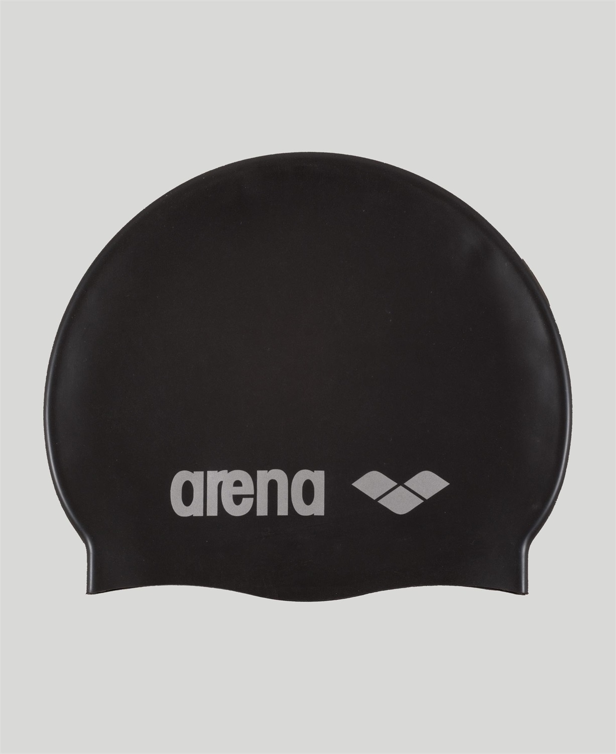 Arena Classic Silicone Cuffia Unisex in Silicone - Cuffia da Nuoto Morbida e Resistente con Bordo Rinforzato, Nera