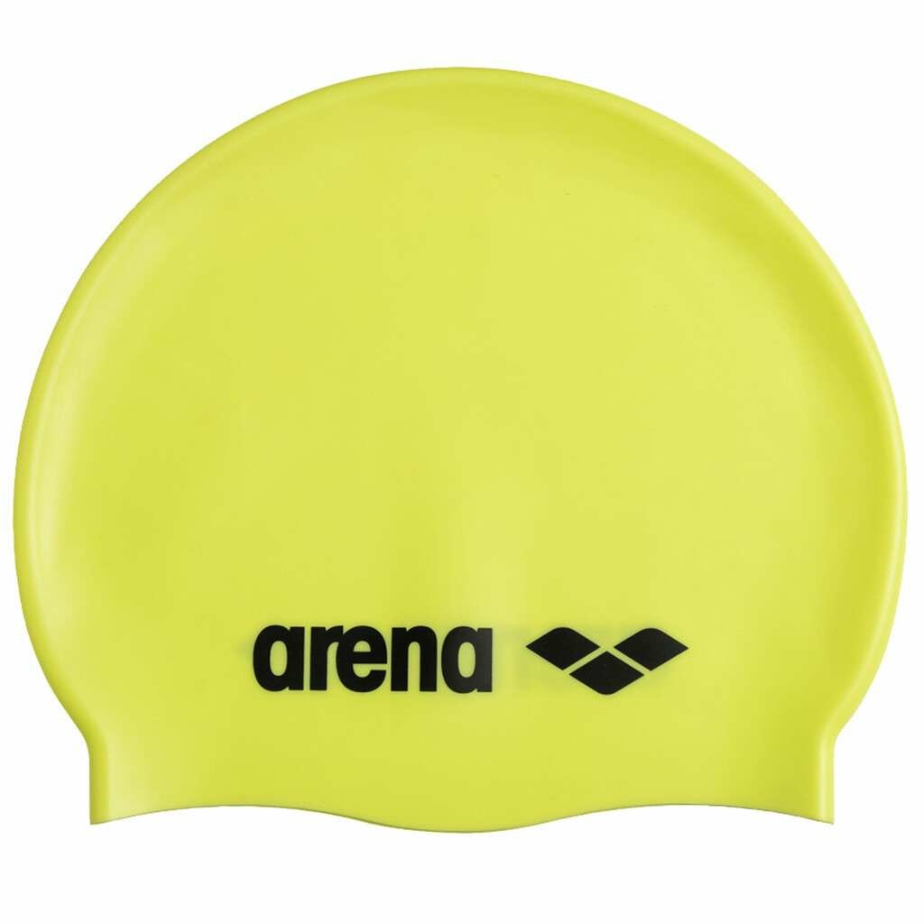Arena Classic Silicone Cap Giallo Chiaro - Cuffia da Nuoto Unisex in Silicone Morbido, Comoda e Antiscivolo per Allenamento Intensivo
