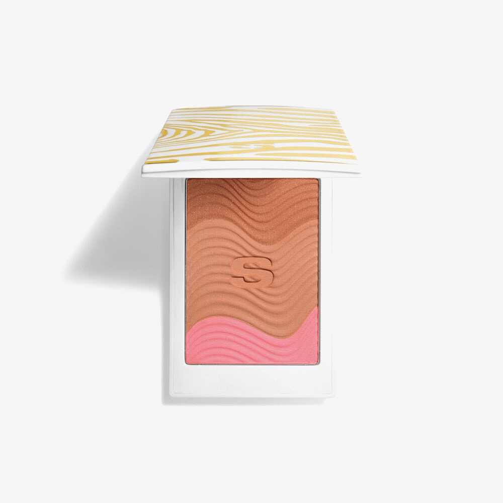 Sisley Phyto-Touche Poudre Éclat Soleil - Polvere-Crema Abbronzante 11 g con Blush Rose Bleuté e Design a Onda
