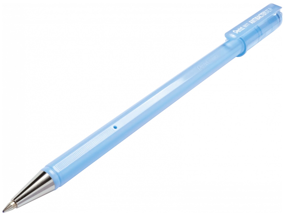 Pentel BK77AB Superb Antibacterial Penna a Sfera Blu 0,7 mm Antibatterica - Confezione da 12 pz