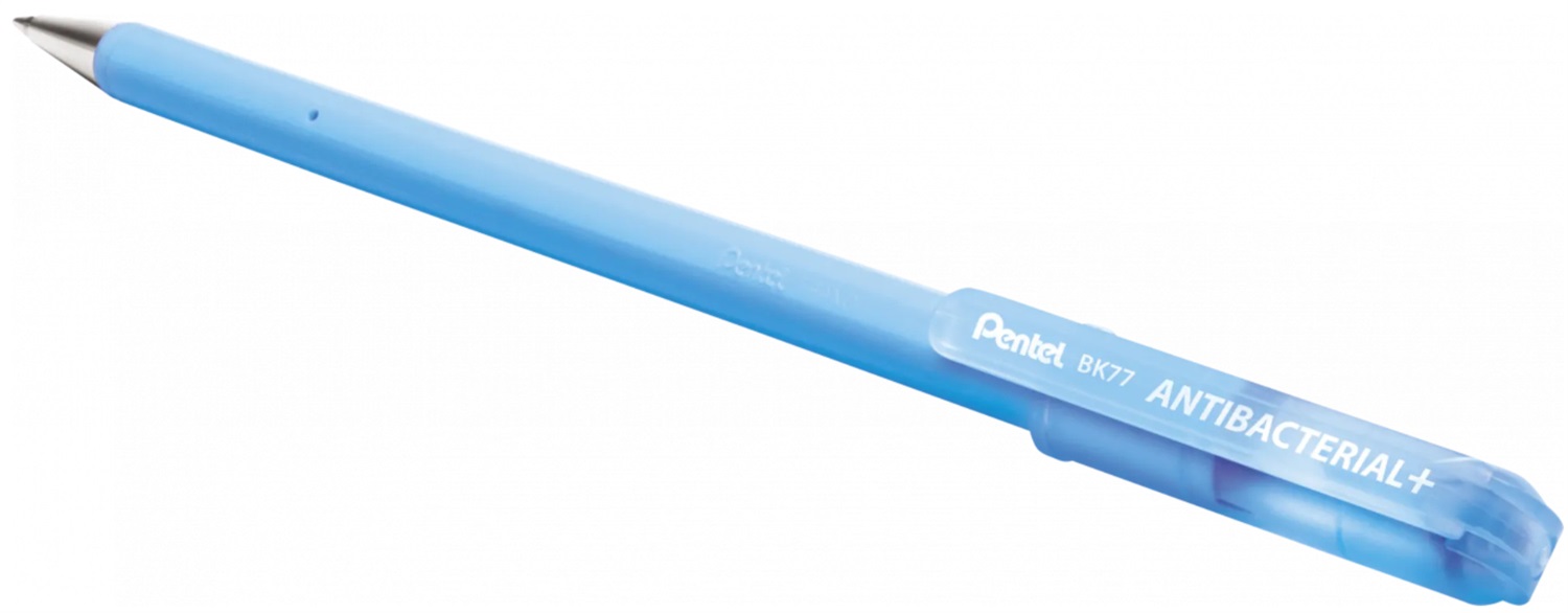 Pentel BK77AB Superb Antibacterial Penna a Sfera Blu 0,7 mm Antibatterica - Confezione da 12 pz