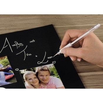 Pentel Gel Hybrid Grip Luna - Penna Roller 0.8 mm Bianco - Punta in Metallo, Design Trasparente, Ricaricabile, Conf. 12 pz