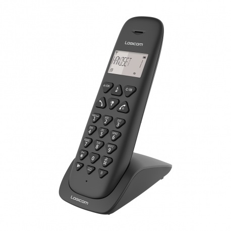 Logicom Vega 150 - Telefono fisso cordless DECT con display, memoria contatti e volume regolabile
