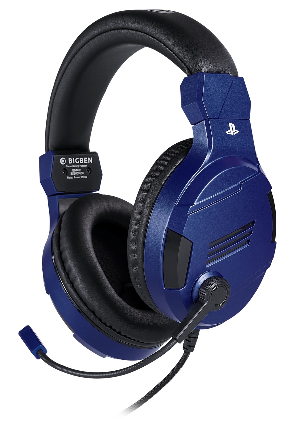 Bigben Cuffie Gaming V3 PS4/PS5 Ufficiale Sony PlayStation - Auricolare Cablato Stereo Blu con Microfono Regolabile e Controllo Volume