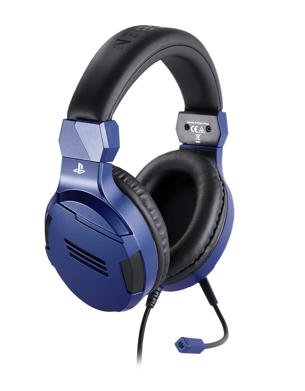 Bigben Cuffie Gaming V3 PS4/PS5 Ufficiale Sony PlayStation - Auricolare Cablato Stereo Blu con Microfono Regolabile e Controllo Volume