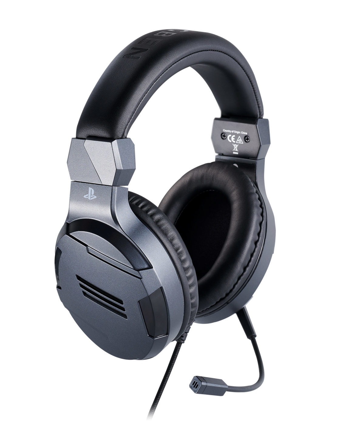 Big Ben Cuffie Gaming V3 Titanio - Compatibili con PS4, PS5, PC e Mac, Microfono Regolabile, Controllo Volume Integrato