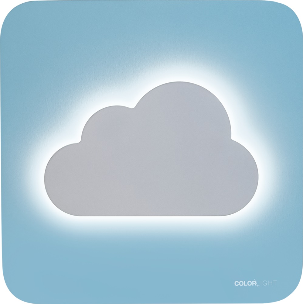 Bigben COLORLIGHT Altoparlante Portatile Bluetooth Nuvola Blu con Telecomando e Luce Notturna